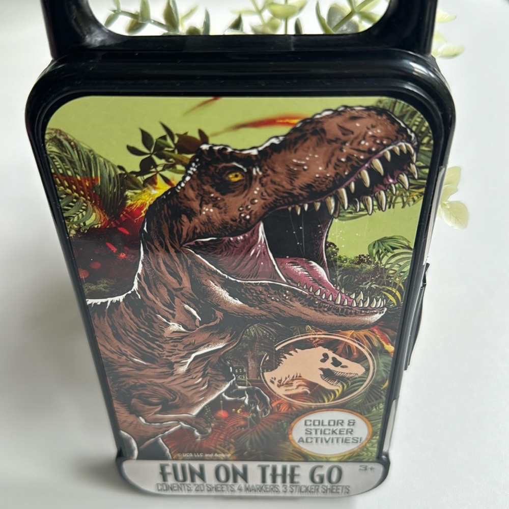 Jurassic World Color & Sticker Activity Fun On The Go Kit Easy To Travel FUN